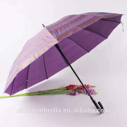 straight umbrella pongee fabric sun-protection umbrella rain umbrella