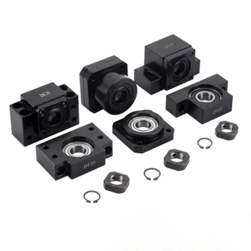 Ball Screw Seat and Support Components: Types including BK, BF, EK, EF, FK, and FF