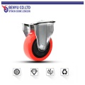 5 -Zoll PU Casters Red Fixed Casters Cart Caster Caster