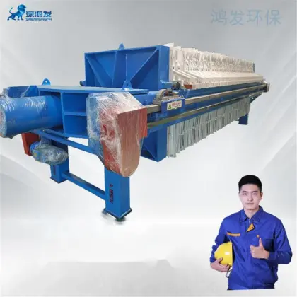 Chemical sewage treatment filter press