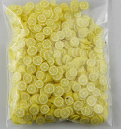 Plastic 100g Artificial Lemon Slices for Cake and Ice Cream Decoration