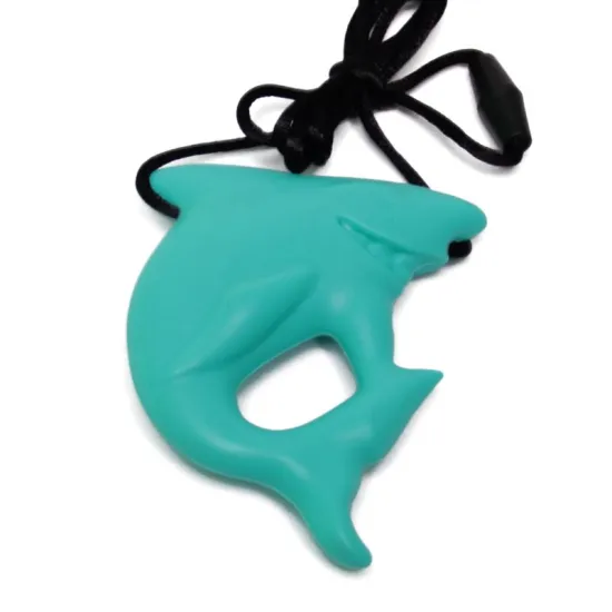 Low Price High Quality Chewable Shark Silicone Pendant