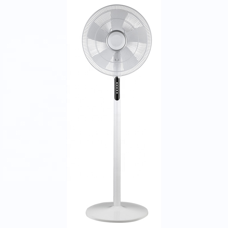 Wholesale 3 air speed rechargeable mini fan powerful 8 inch portable air circulation fan with LED display floor fan