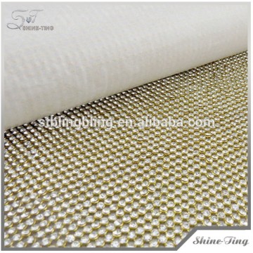 3MM Crystal Chatom With Setting Aluminum Rhinestone Mesh For Clothing