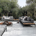 Balcón de jardín de patio de teca Combinación de sofá al aire libre