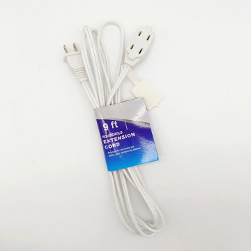 USA 3-Way Household Extension Cord, 9ft, Non-Grounding, for Home Appliances