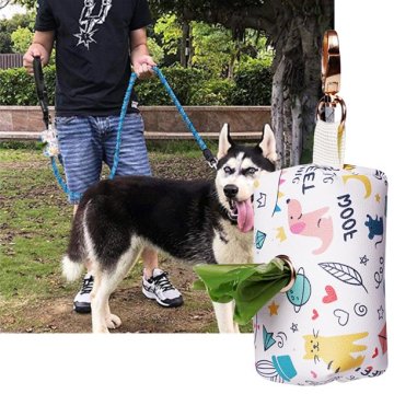BOOYOU Dog Poop Bags Holder Waste Bags Dispenser