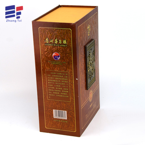 Magnetic closure paper cardboard empty wine box