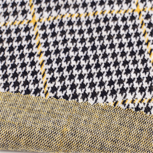 Customized Knitted Plaid Polyester Jacquard Fabric