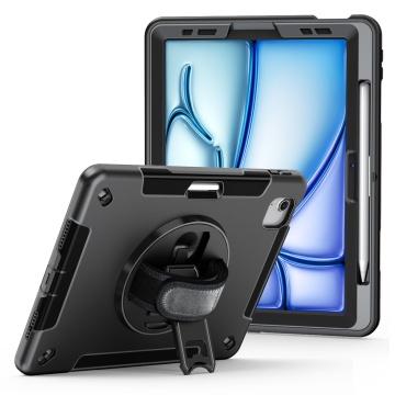 Shockproof Rugged Armor PC Hard Protective Tablet Case for iPad Air 4, 5, Pro 11 (2018, 2020, 2021, 2022, 2024)