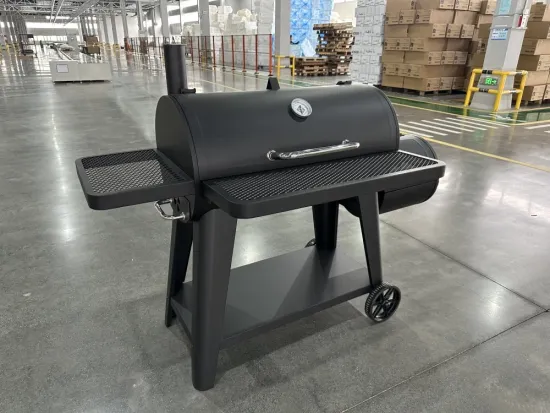 Charcoal Grill with Offset Smoker, Barbecue Camping Charcoal Grill&Smoker with Cover