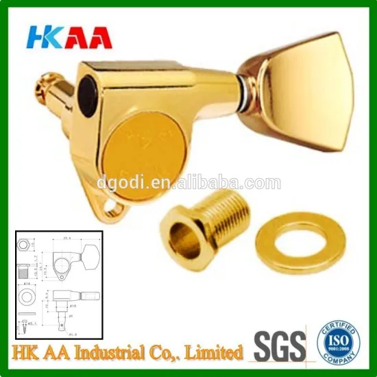 Custom high precision gold plated Guitar Tuners, electric guitar tuner supplier