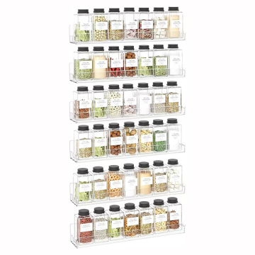 Transparent Wall Storage Rack Acrylic Spice Rack