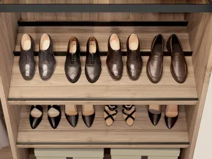 Modern Wooden Wardrobe Customized Walkin Wardrobe With Led