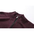 Men's Knitted Quarter Zip Mock-neck Pullover