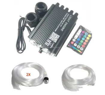 20W RGBW LED Illuminator with 1220pcs Fibre Optic Cable for Creating Stunning Starry Sky, Shooting Stars, and Starlight Effects in Home, Car, Roof, and Ceilings