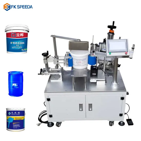 Semi-Automatic Labeling Machine for 5 Gallon Tapered Buckets