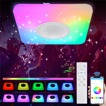 Smart RGB LED Ceiling Light with Bluetooth Speaker
