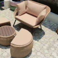 Rattan Outdoor Furniture Balcony Rattan เก้าอี้โซฟาเดี่ยว