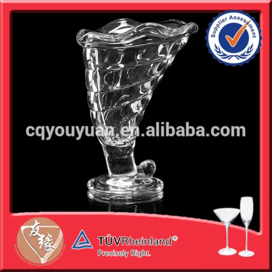 Wholesale Heat Resistant Glass Ice Cream Cone Cups