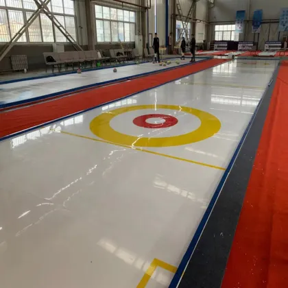 Curling Game: Outdoor Rink and Sports Board