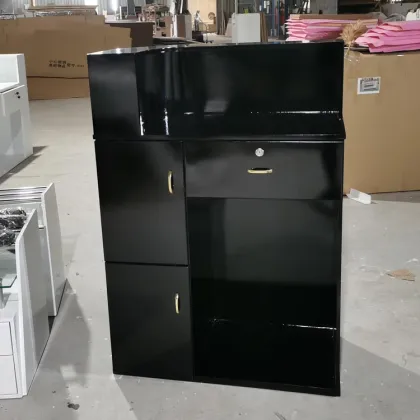 RD02 Hot Sale Black Color Salon Reception Desks