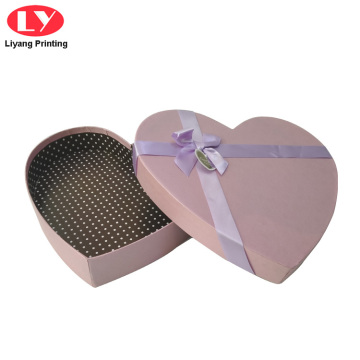 Custom Pink Heart Paper Packaging Chocolate Box