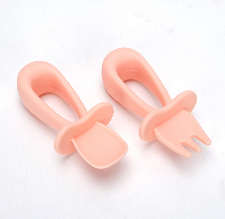 Silicone Baby Spoon Fork Set