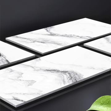 White Shiny Glossy Glazed Porcelain Tiles for Living Room