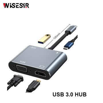 4 sur 1 ports ordinateurs portables USB C Hubs