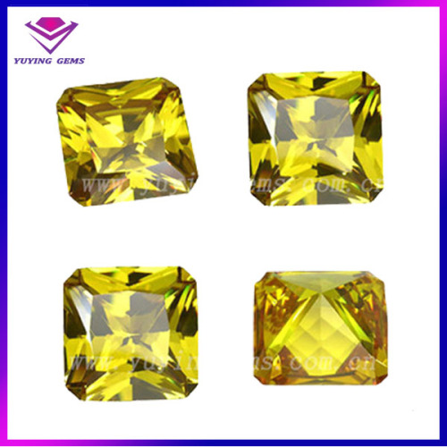 Dark Golden Cut Gemstone Bulk Sale CZ Princess Cut Octagon Gems