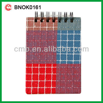 A7 SPIRAL FABRIC HARD COVER NOTEPAD