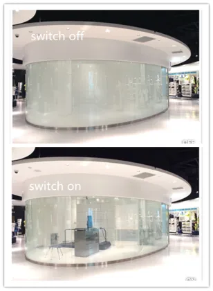 architectural smart glass smart pdlc film decoration