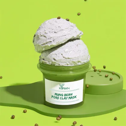 Korean Mung Bean Pore Clay Mask - Organic Wash-Off Mask for Pore Minimization and Brightening