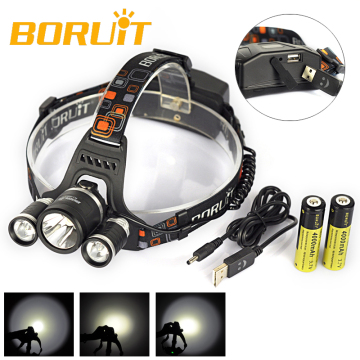 Boruit USB Rechargeable Powerbank Headlamp 6000 Lumen