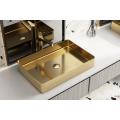 304 bazin de spălat pentru baie handmade din aur