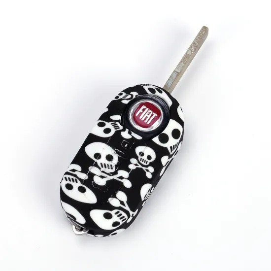 Skull Color Fob remore cover for Fiat