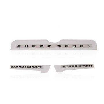 MAICTOP Fashion Silver Car Decoration Badge Emblem Sticker for LX570 2018 Rear Boot
