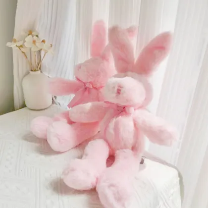 Easter Long Lg Bunny Rabbit Plush Toy Pink Bunny Stuffed Animal