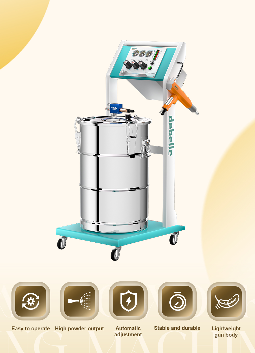 E7 pressure regulating powder coating machine