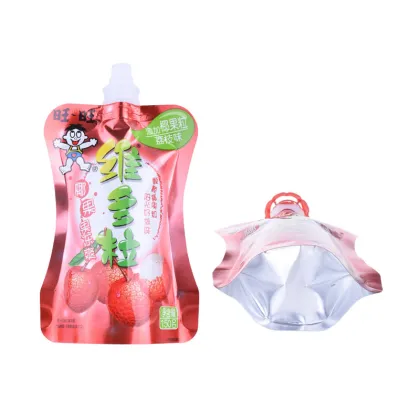 offset printing plastic zip lock spout drink pack