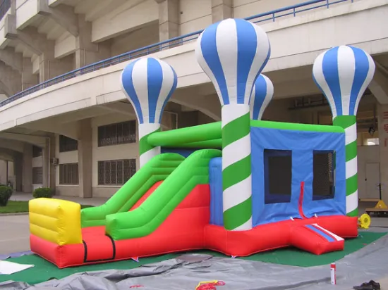 Customize small inflatables jumping castle combo hot air balloon inflatable Small bouncer for sale