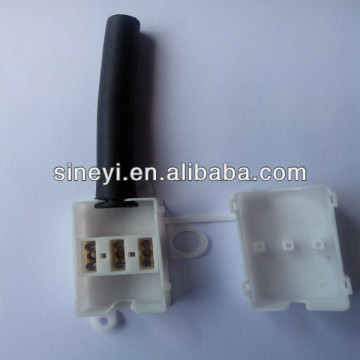 Waterproof connector with PP material, three poles