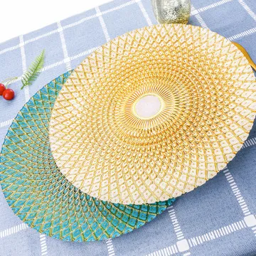 Lead-Free Electroplated Colored Glass Charger Plates