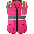 Ansi Women Black Reflective Safety Vest With Pockets