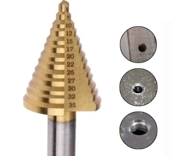 HSS step Drill bits Straight Flute ConeTitanium