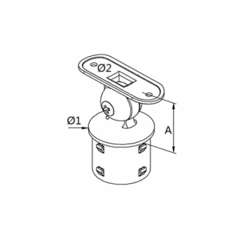 Soporte de pasamanos ajustable de acero inoxidable para escaleras