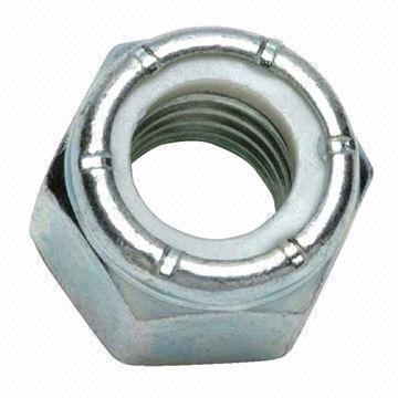 Nylon Insert Lock Nut, Made of Steel, Stainless Steel and Brass, RoHS Directive-compliant
