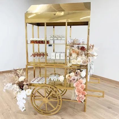 Popular High-Quality Gold Candy Cart Wedding Decorations