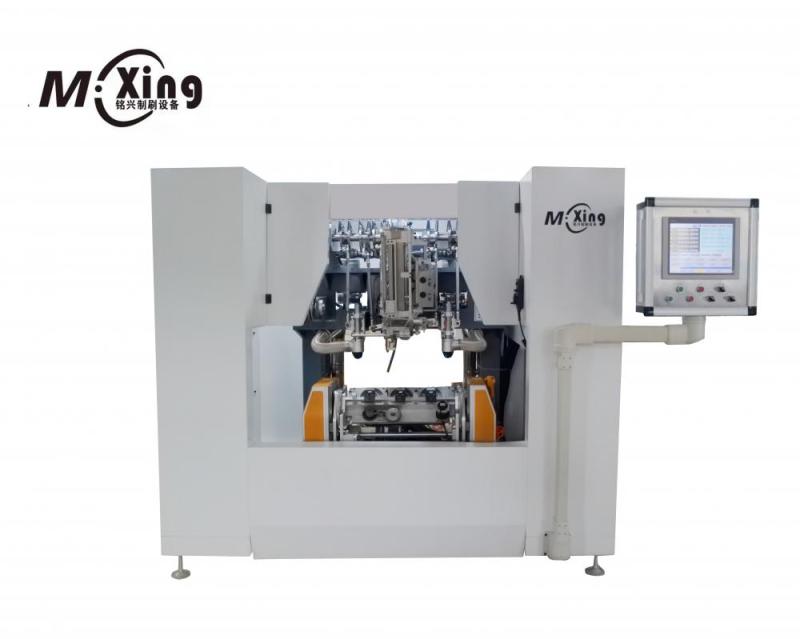 CNC 5 AXIS 3 HEADS 2 DRILLING 1 TUFTING BROOM BRUSH MAKING MACHINE HIGH SPEED